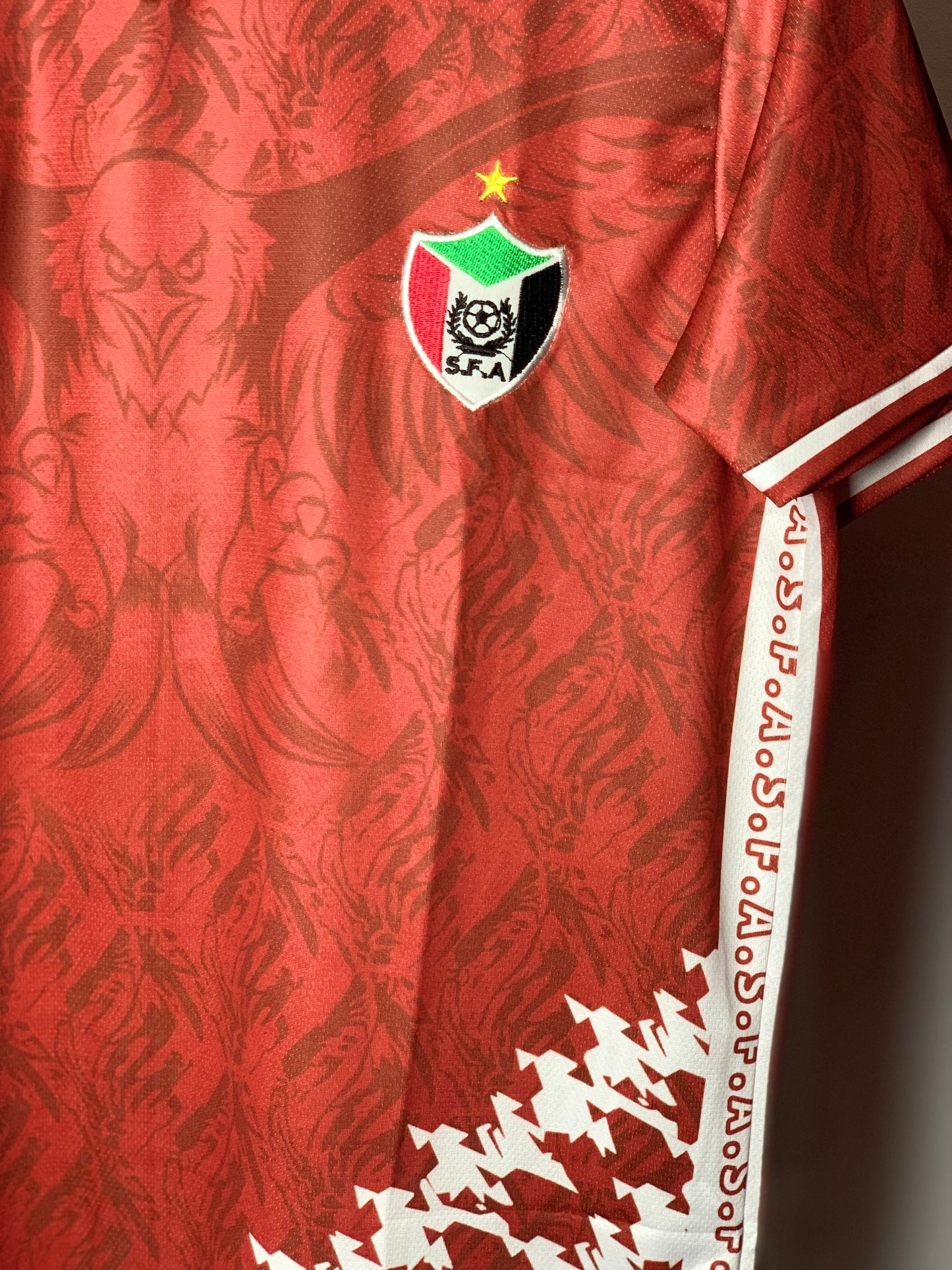 The red Sudanese national team T-shirt