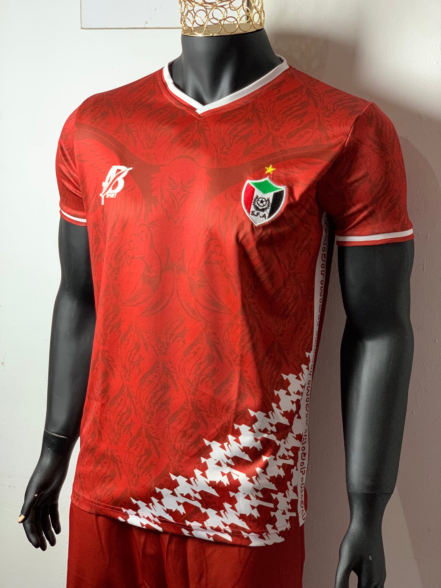 The red Sudanese national team T-shirt