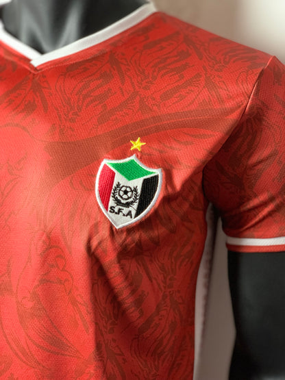 The red Sudanese national team T-shirt