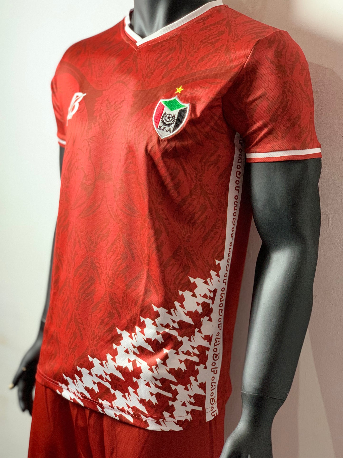 The red Sudanese national team T-shirt