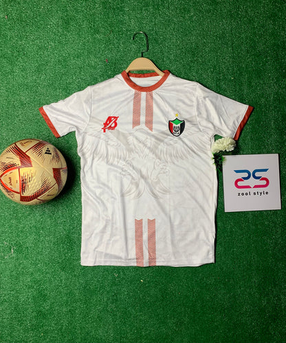 The white Sudanese national team T-shirt